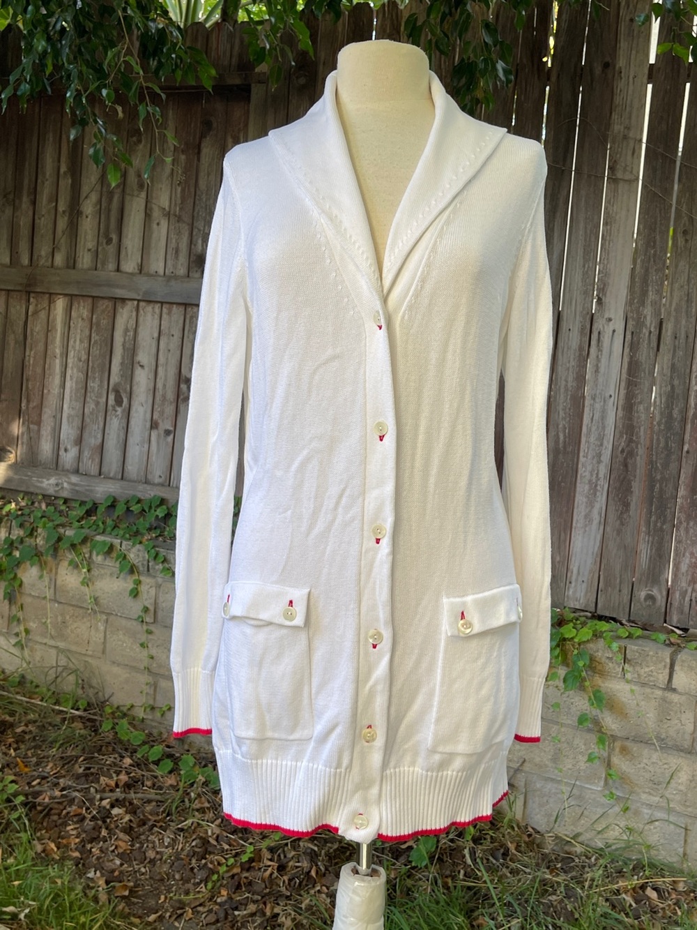 Brooks Brothers Pro Sport cardigan 100% Supima cotton nautical coastal tennis L